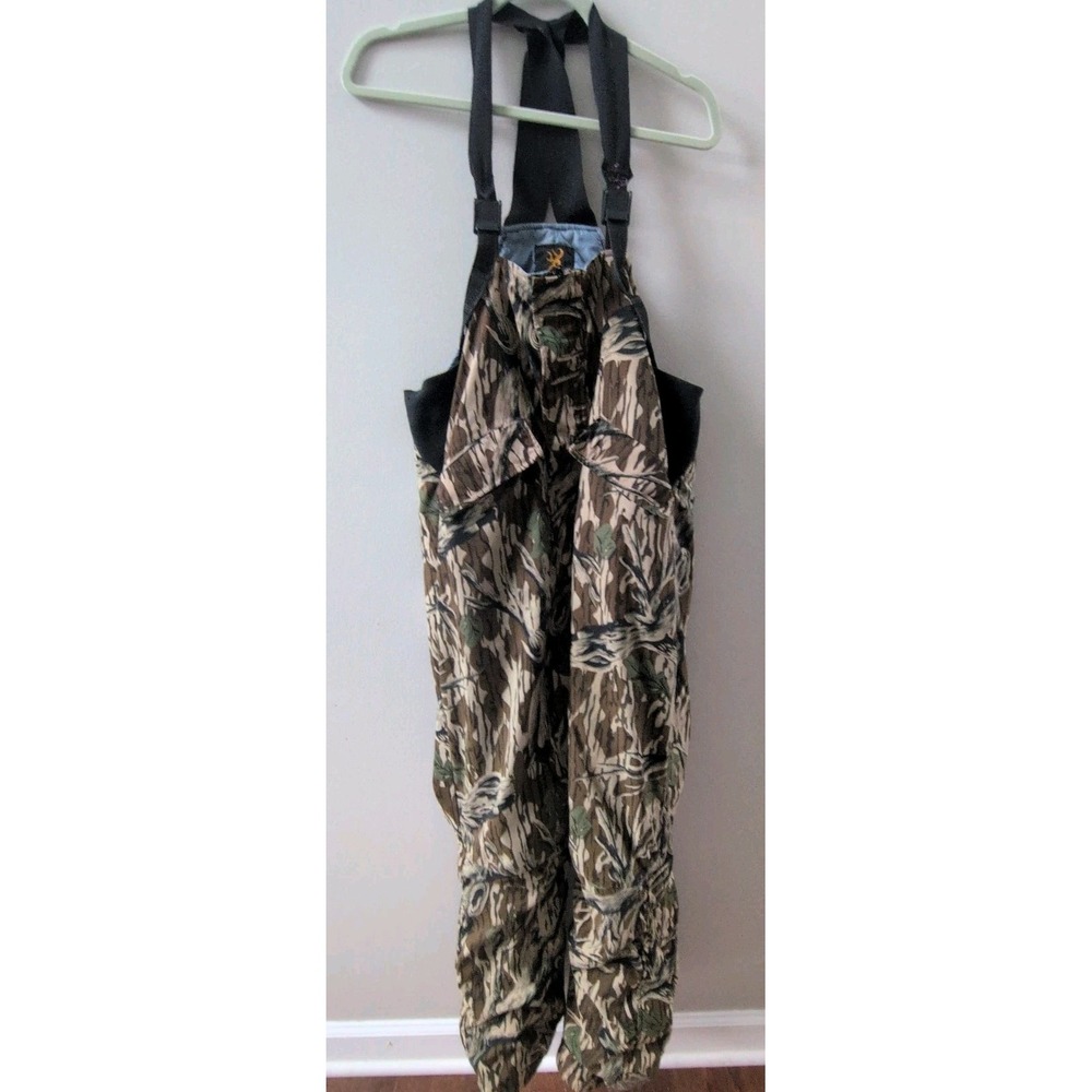 Browning Wicked Wing Bib Overalls Mens Medium Camo Gore-Tex Hunting Waterproof